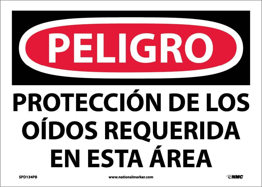 AccuformNMC MPPE OSHA Danger Safety Sign, Ear Protection Required In This Area