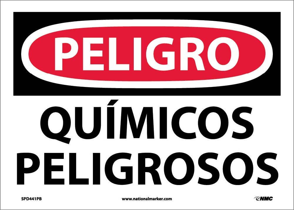 AccuformNMC MCHL OSHA Danger Safety Sign, Hazardous Chemicals