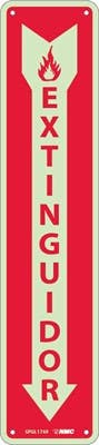 AccuformNMC SPGL174 Fire Extinguisher Sign (Spanish), 18" x 4"