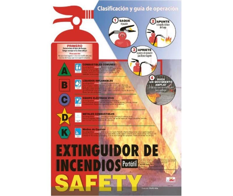 AccuformNMC SPPST003 Fire Extinguisher Safety Poster (Spanish), 24" x 18", Paper