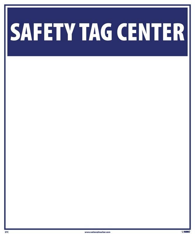 AccuformNMC STC Safety Tag Center, 24" x 20", Rigid Plastic .085