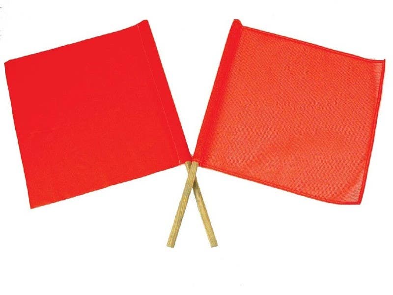 AccuformNMC STF2 Safe-T-Flag, Plastic Diagonal, 18" x 18" w/ 30" Handle