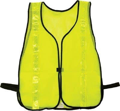 AccuformNMC SV8 Safety Vest, Soft Fluorescent Lime w/ 1-3/8" Lime Yellow 3M Reflective Stripes, XL
