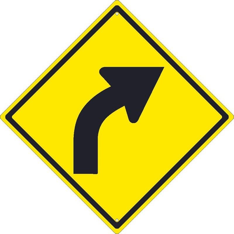 AccuformNMC TM112K Right Arrow Traffic Sign (Graphic), 24" x 24", .080 HIP Reflective Aluminum