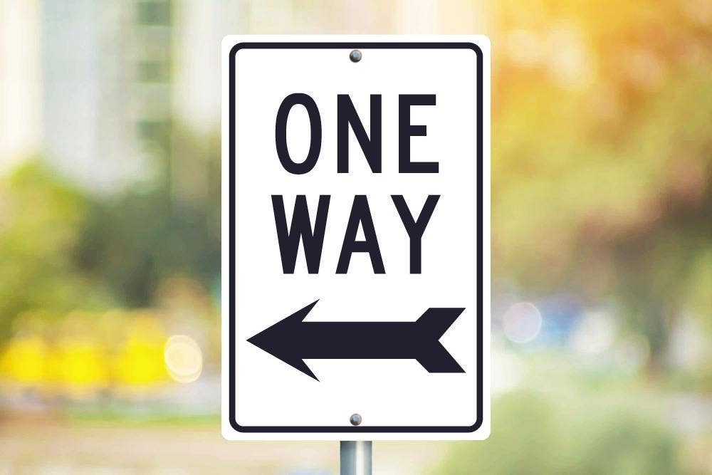 AccuformNMC TM One Way Sign w/ Left Arrow