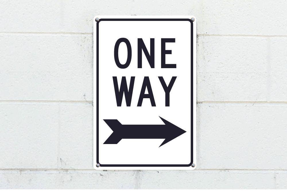 AccuformNMC TM One Way Sign w/ Right Arrow