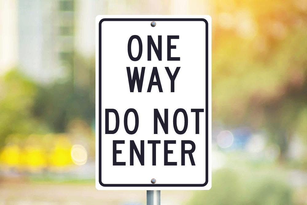 AccuformNMC TM One Way Do Not Enter Sign
