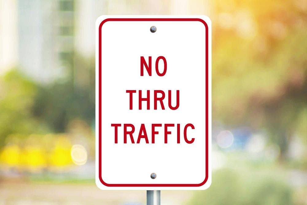 AccuformNMC TM141 No Thru Traffic Sign, 18" x 12"