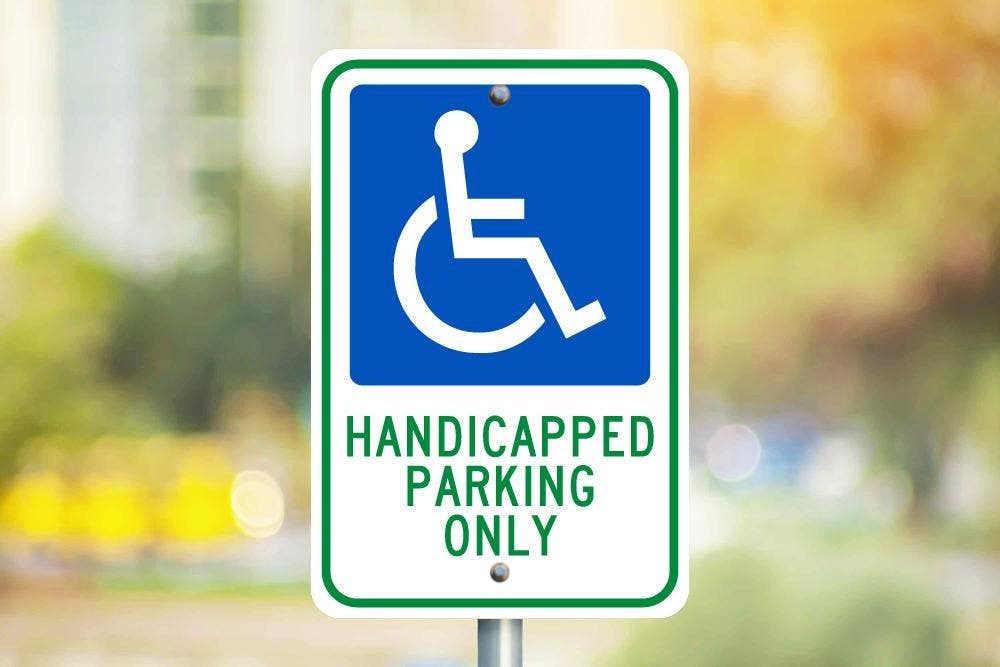 AccuformNMC FRA Federal Parking Sign, Handicapped Parking Only, Engineer Grade Reflective Aluminum (.080)