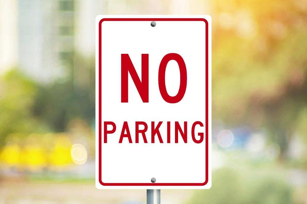 AccuformNMC TM1H No Parking Sign, .063 Aluminum, 18" x 12"