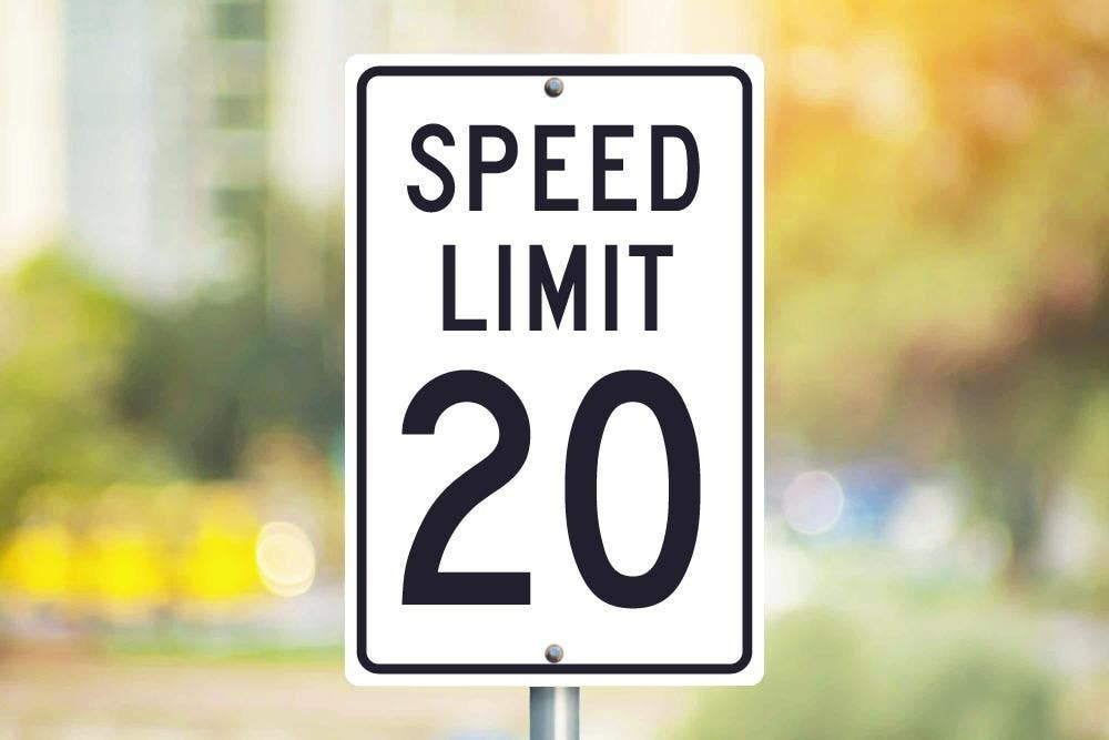 AccuformNMC TM20G Speed Limit 20 Sign, .040 Aluminum, 18" H x 12" W
