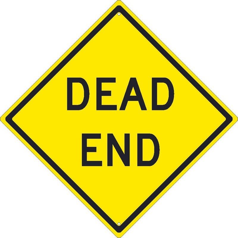AccuformNMC FRW Lane Guidance Sign, Dead End