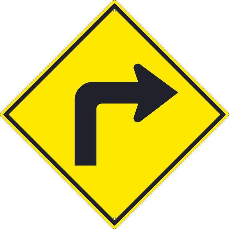AccuformNMC FRW Direction Sign, Right Turn