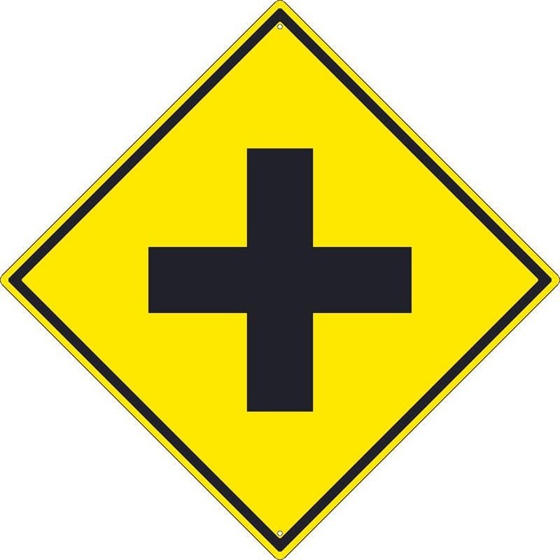 AccuformNMC TM248K Crossroad Sign (Graphic), 30" x 30", .080 HIP Reflective Aluminum