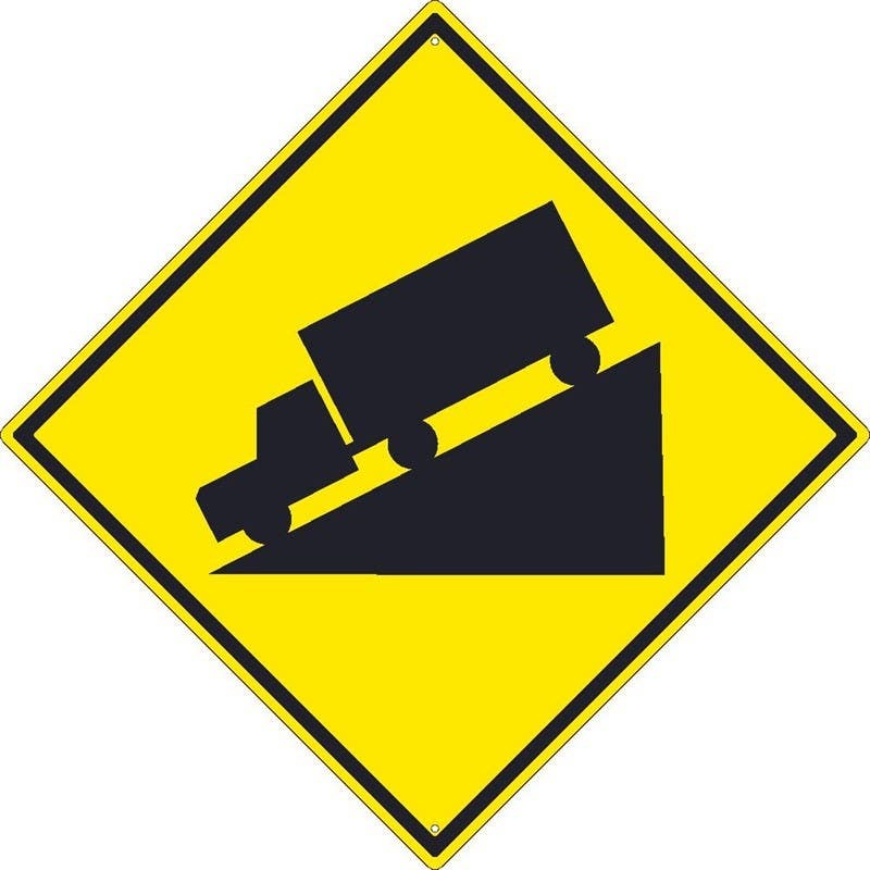 AccuformNMC FRW Surface & Driving Conditions Sign, Hill (Symbol)