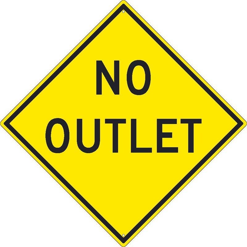 AccuformNMC FRW Lane Guidance Sign, No Outlet