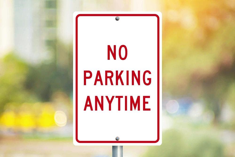AccuformNMC TM2 No Parking Anytime Sign, 18" x 12"