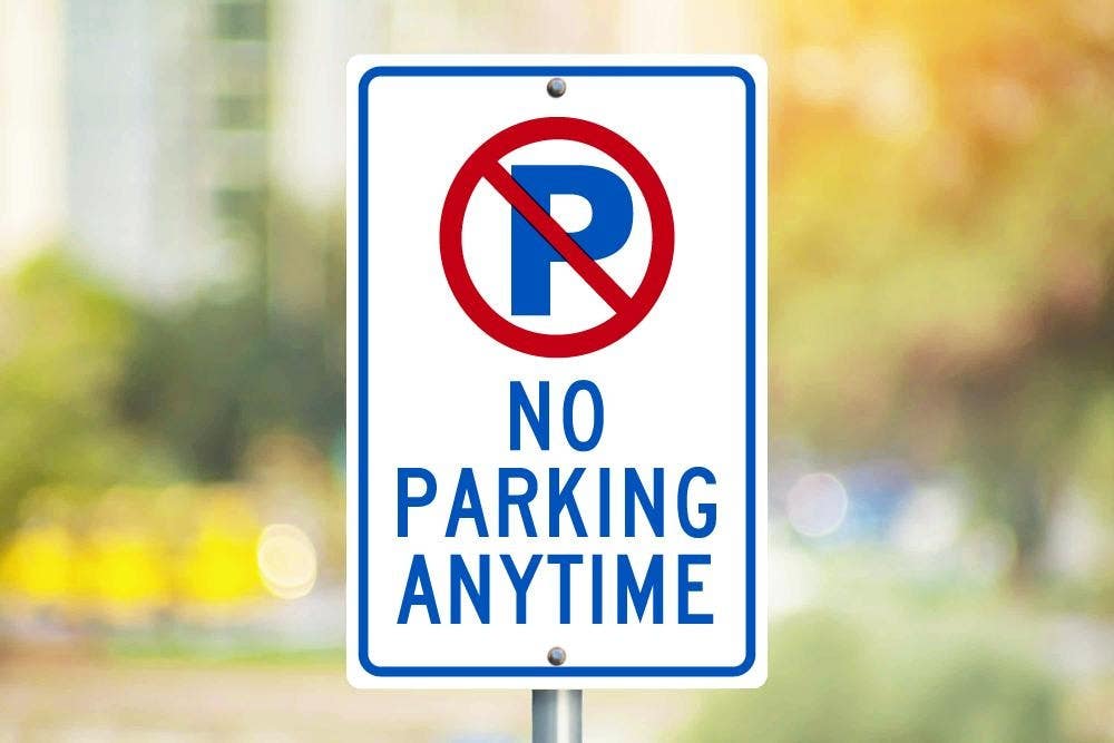 AccuformNMC TM33 No Parking Anytime Signs (Graphic), 18" x 12"
