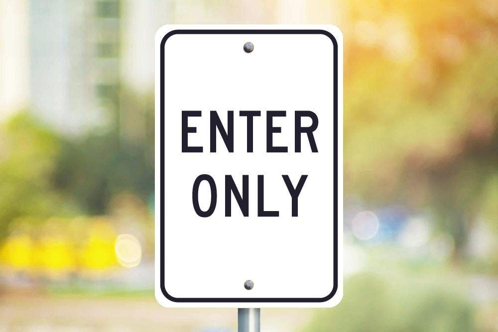 AccuformNMC TM36 Enter Only Sign, 18" x 12"