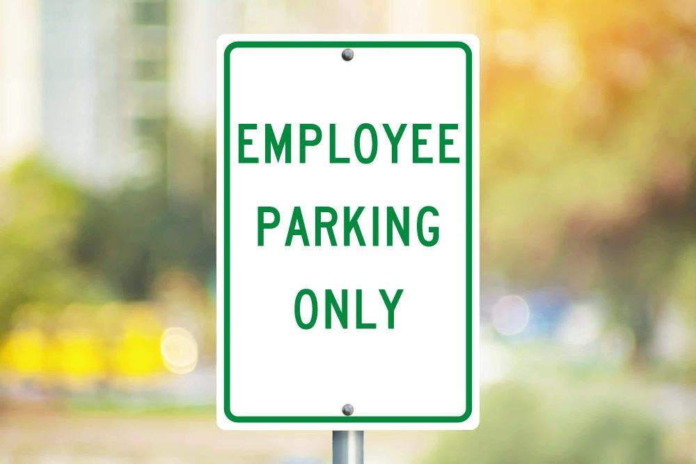 AccuformNMC TM52 Employee Parking Only, 18" x 12"