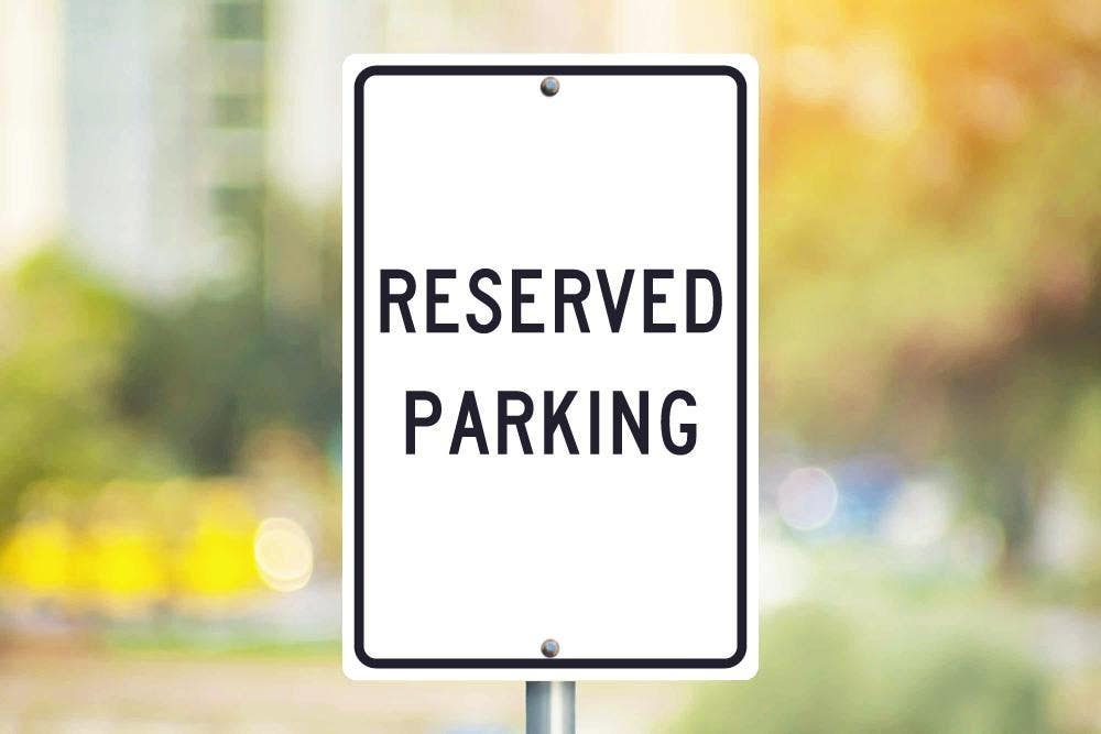 AccuformNMC TM5H Reserved Parking Sign, All Purpose Aluminum, 18" x 12"