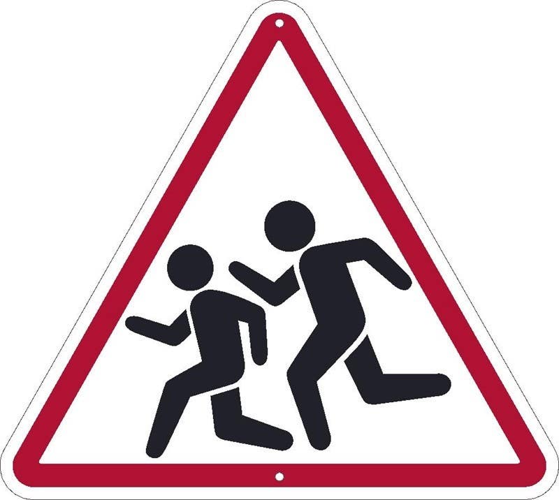 AccuformNMC TM602K Children Crossing Sign (Graphic), 24" x 24", .080 HIP Reflective Aluminum