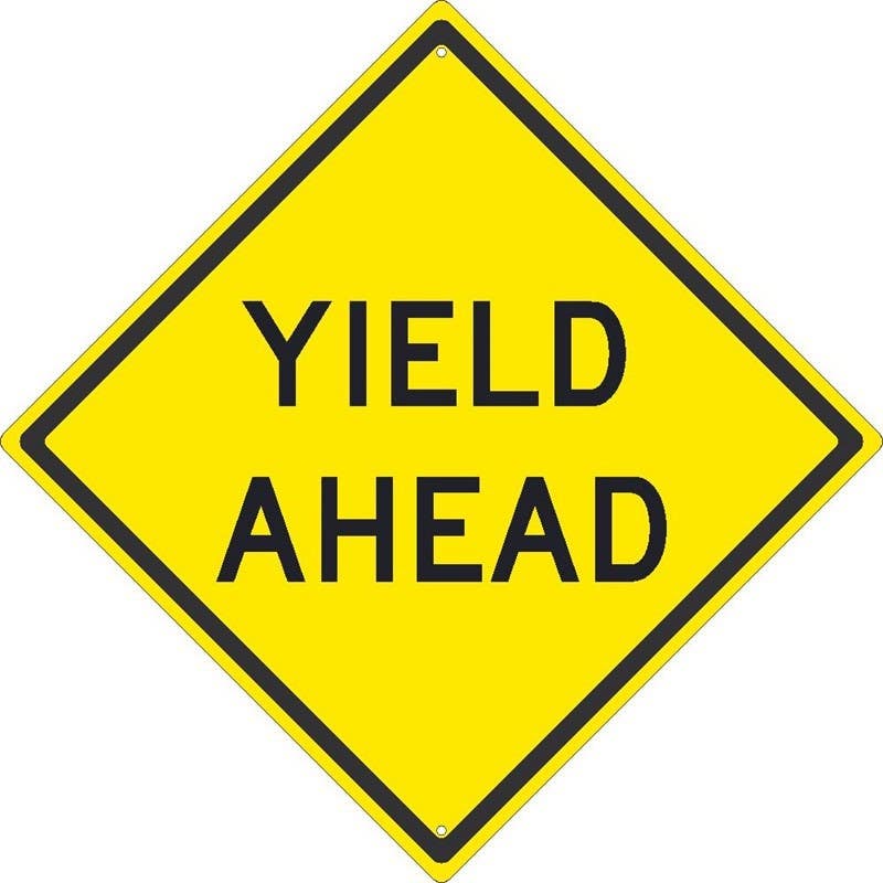 AccuformNMC TM610 Yield Ahead Sign, Heavy Duty Aluminum