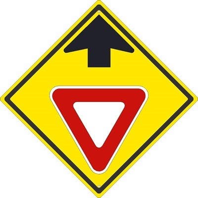 AccuformNMC TM611 Yield Ahead Sign w/ Arrow (Graphic)
