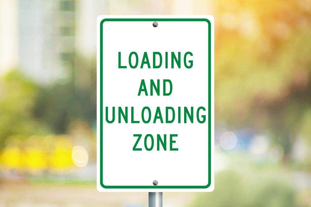 AccuformNMC TM61 Loading And Unloading Zone Sign, 18" x 12"