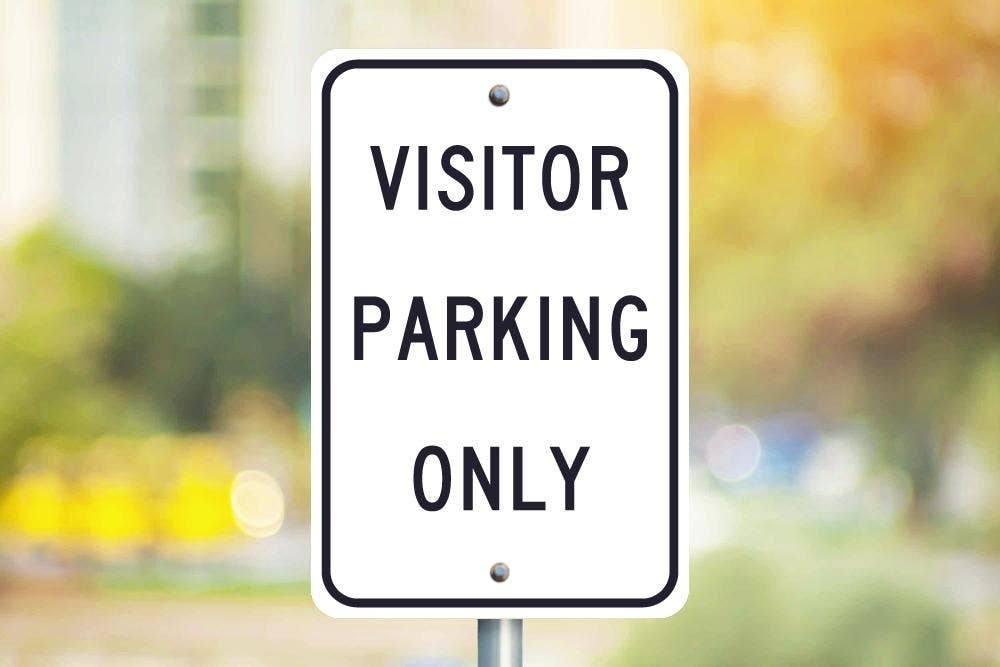 AccuformNMC TM624J Visitor Parking Only Sign, .080 EGP Reflective Aluminum, 18" x 12"