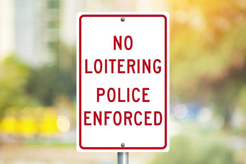 AccuformNMC TM63 No Loitering Police Enforced Sign, 18" x 12"