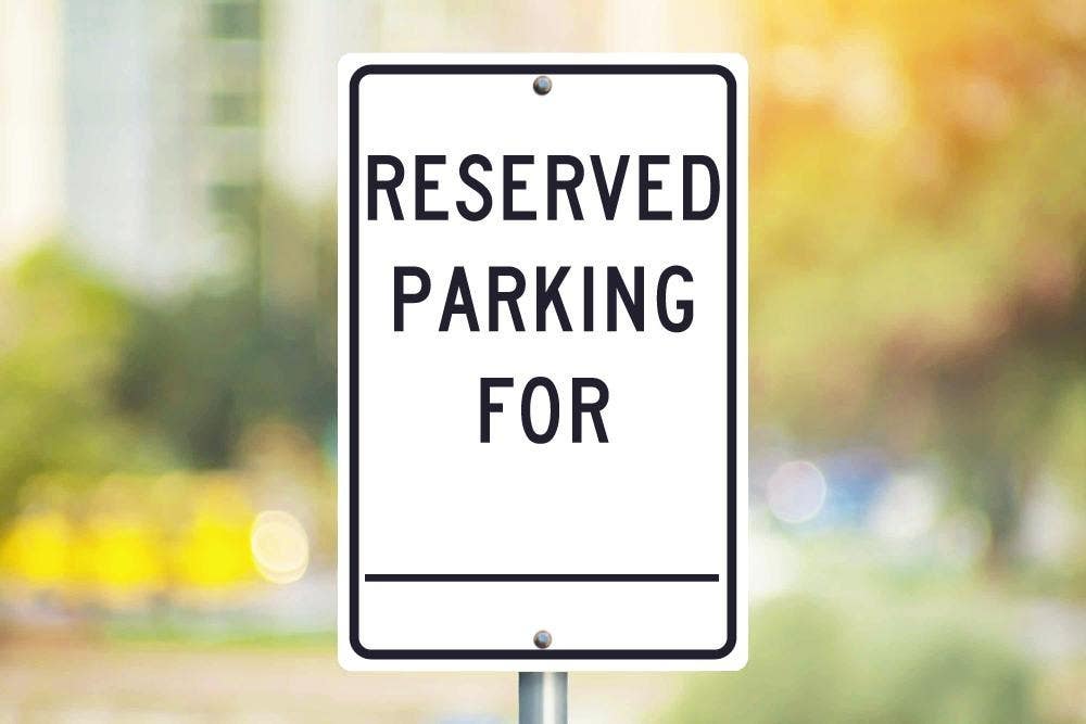 AccuformNMC TM6 Reserved Parking For ____ Sign, 18" x 12"