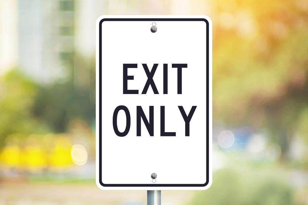 AccuformNMC TM76 Exit Only Sign, 18" x 12"