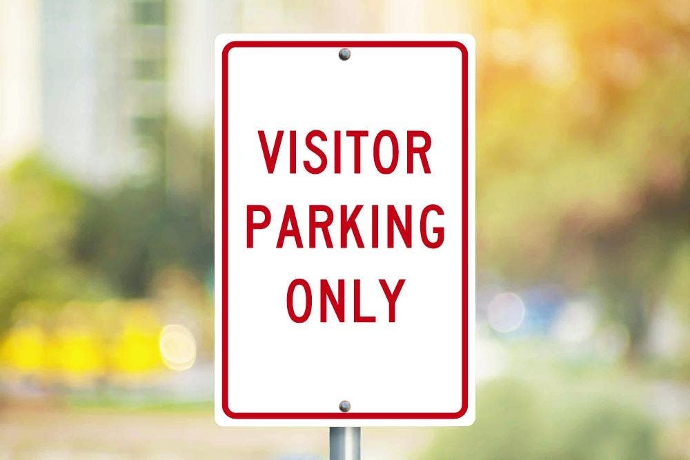 AccuformNMC TM7 Visitor Parking Only Sign, 18" x 12"
