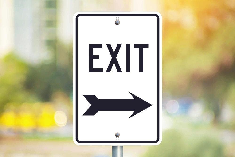 AccuformNMC TM80 Exit Sign w/ Right Arrow, 18" x 12"