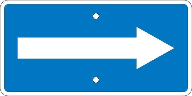 AccuformNMC TMA5J Right Arrow Sign, Engineer-Grade Prismatic, 6" x 12"