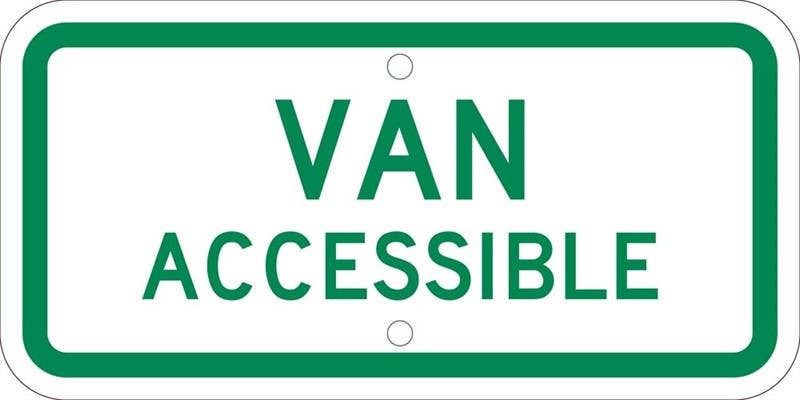 AccuformNMC TMAS11 Van Accessible Plaque Sign, 6" x 12"