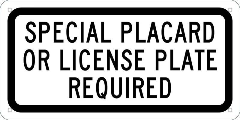 AccuformNMC FRA241RA ADA Parking Sign - Supplemental, .080 Engineer Grade Reflective Aluminum, 6" x 12"