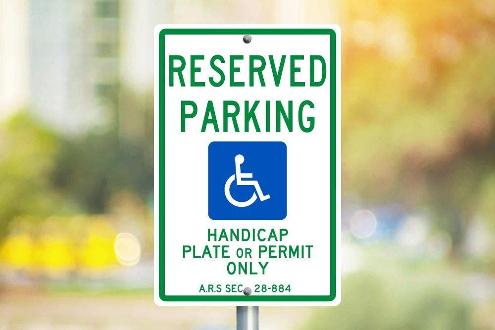 AccuformNMC TMS305 Reserved Parking, Handicap Plate Or Permit Only Sign, 18" x 12"