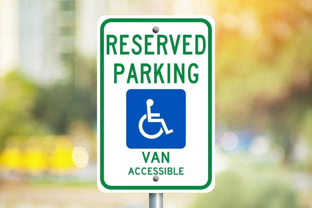 AccuformNMC TMS319 Reserved Parking Van Accessible Sign, 18" x 12"