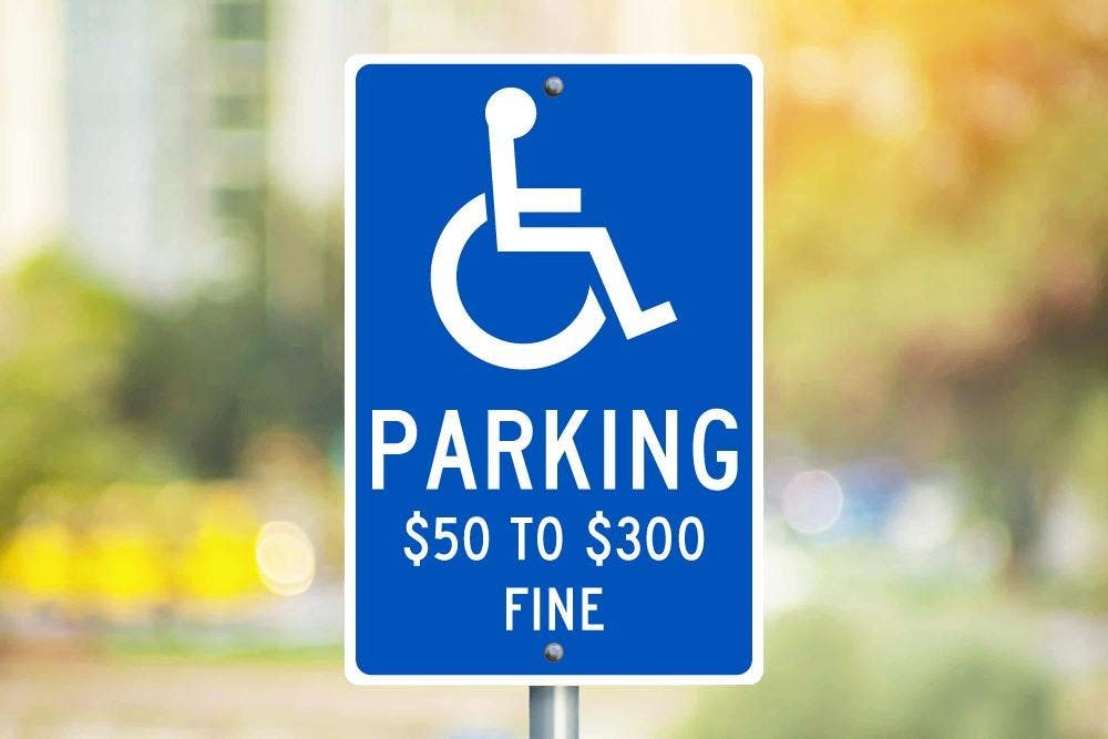 AccuformNMC FRA173RA Parking $50 To $300 Fine Sign, .080 Engineer Grade Reflective Aluminum, 18" x 12"