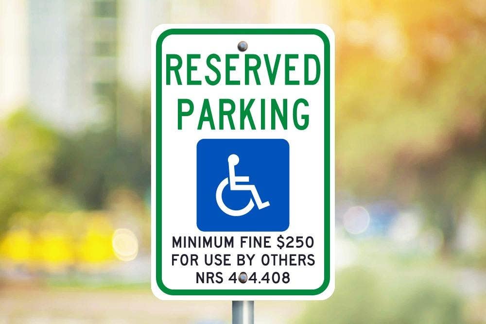 AccuformNMC TMS323 Reserved Parking Minimum Fine $250 Sign, 18" x 12"