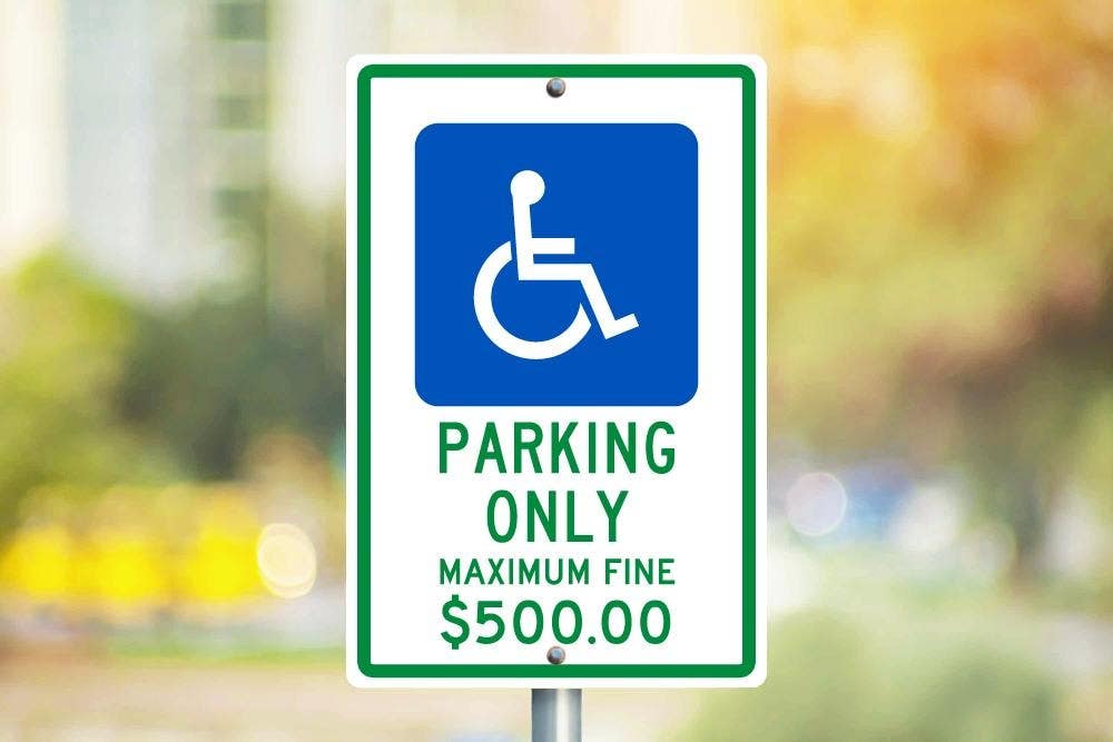 AccuformNMC TMS331 Parking Only Maximum Fine $500.00 Sign, 18" x 12"