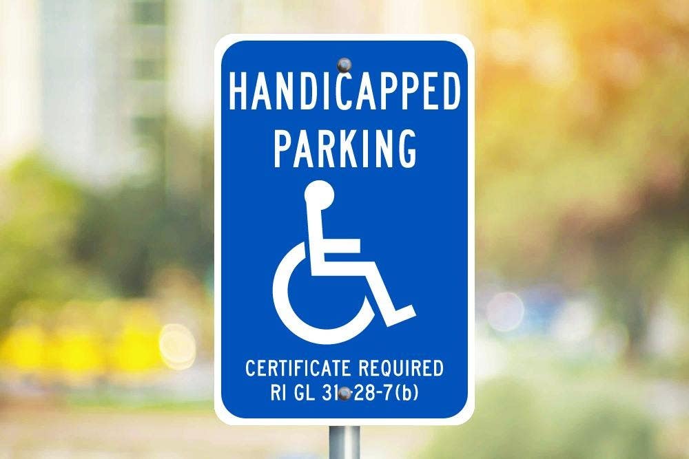 AccuformNMC TMS334 Handicapped Parking Certificate Required Sign, 18" x 12"