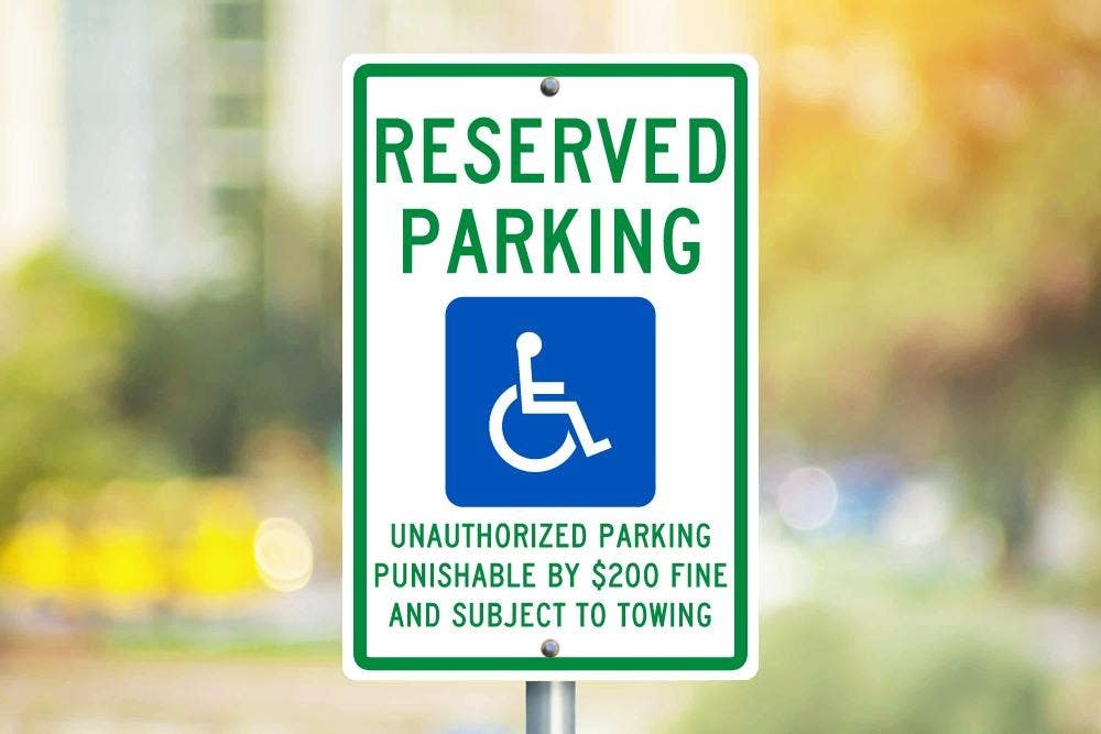 AccuformNMC TMS335 Reserved Parking Unauthorized Parking Punishable By $200 Fine Sign, 18" x 12"