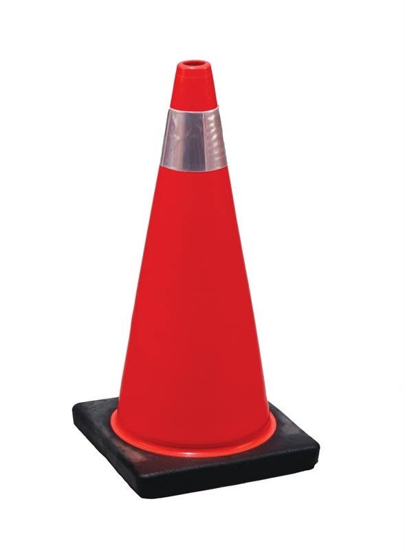 AccuformNMC TPCC1 Orange Parking Cone w/ Collar, Rubber, 18"