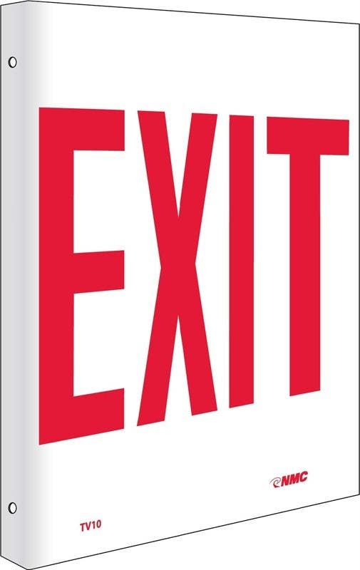 AccuformNMC PSP Projection Safety Sign, Exit, 8" x 12" Panel