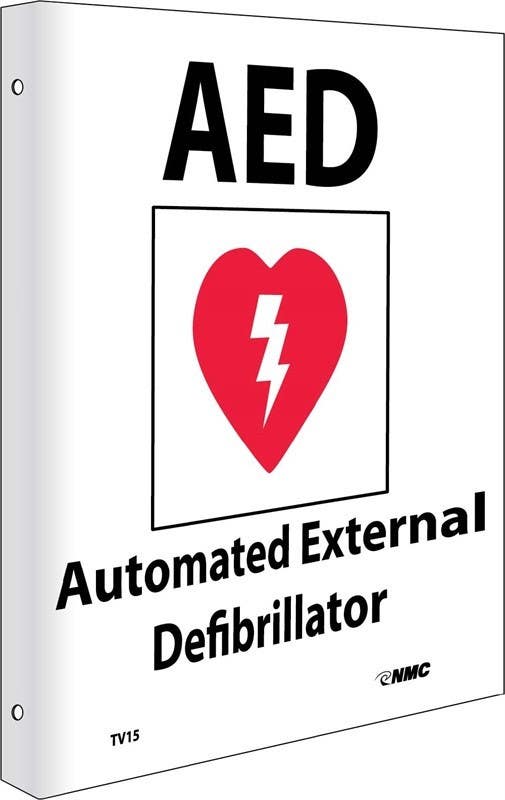 AccuformNMC PSP Projection Sign, AED - Automated External Defibrillator