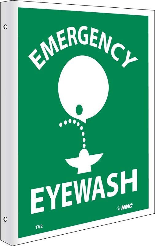 AccuformNMC PSP Projection Safety Sign, Eye Wash
