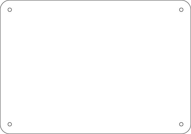AccuformNMC U412RM Blank White Sign Substrates, Rigid Plastic, 4" x 12"